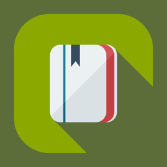 Flat modern design with shadow  Icon notebook