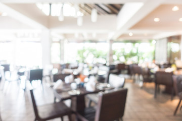 Abstract blur restaurant interior