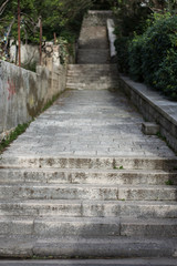 Fototapeta na wymiar Concrete stairs goind up