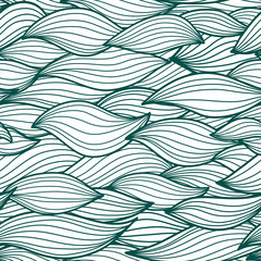 Sea waves illustration. Wallpaper seamless textile surface patte