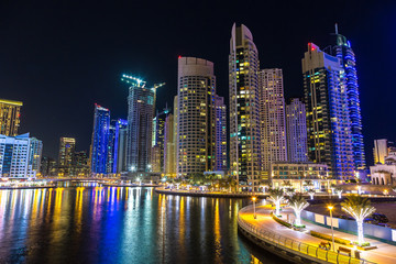 Fototapeta premium Dubai marina at night