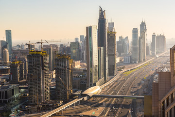 Naklejka na ściany i meble Aerial view of Dubai