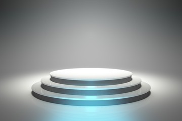 Empty Circular Podium
