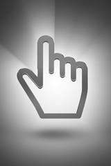 Obraz premium Glowing Shiny Cursor 3D