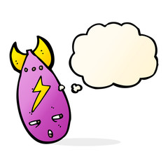 cartoon bomb with thought bubble