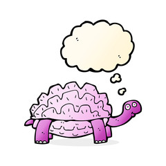cartoon tortoise with thought bubble