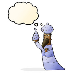 one of the three wise men with thought bubble