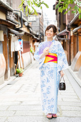portrait of japanese woman wearing kimono