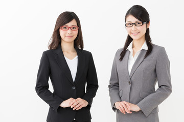 asian businesswomen isolated on white background