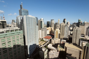 Makati City Skyline. Makati City is one of the most developed business district of Metro Manila and the entire Philippines.