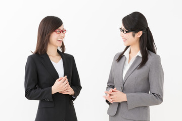 asian businesswomen isolated on white background