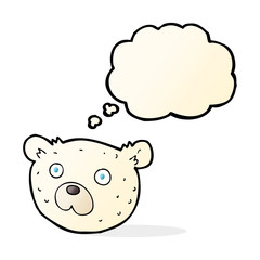 cartoon polar bear with thought bubble