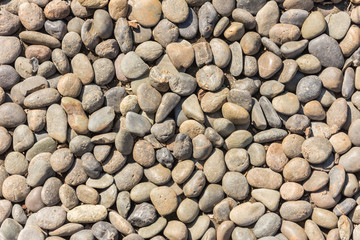 decorative floor pattern of a gravel stone