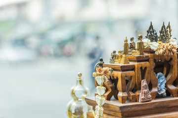 thai amulet buddha in car