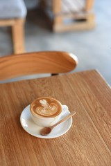 cup of coffee in coffee shop