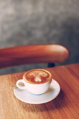 coffee latte in coffee shop