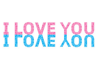 I Love You, hearts message for love wedding and valentine's day