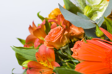 Obraz na płótnie Canvas Bouquet of orange rose.