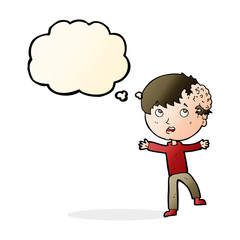 cartoon medical emergency with thought bubble