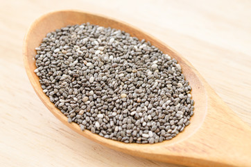 Nutritious chia seeds.