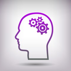Pictograph of gear in head