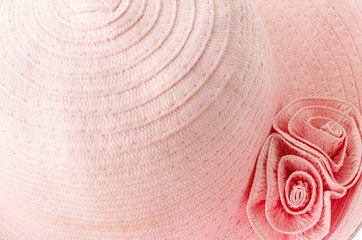 Fototapeta na wymiar Close up pink hat woman.