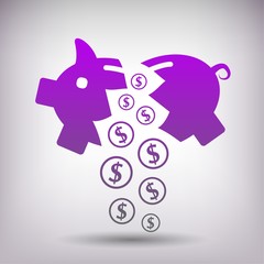 Pictograph of moneybox