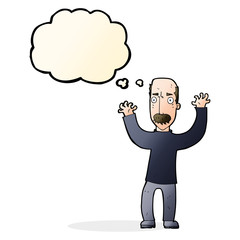 cartoon angry dad with thought bubble