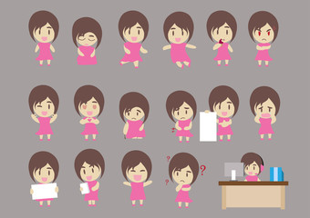 Businesswoman character   ; Vector illustration