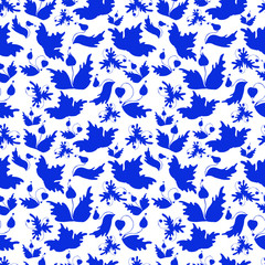 Fototapeta premium Gzhel background