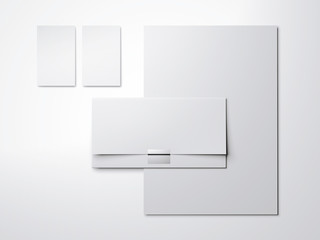 White mock up with blank business cards 