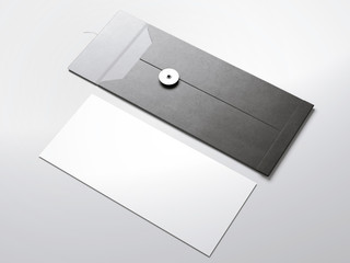 Stylish envelope with white paper sheet