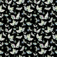 Ornate floral seamless texture, endless pattern with flowers. Seamless pattern can be used for wallpaper, pattern fills, web page background, surface textures. Gorgeous seamless floral background.