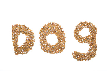 pet food design in a word dog