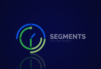 Vector outline minimal abstract geometric logo