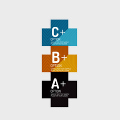 Paper style abstract geometric shapes with infographic options