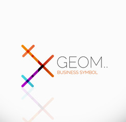 Logo, linear abstract geometric icon