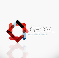 Logo, linear abstract geometric icon