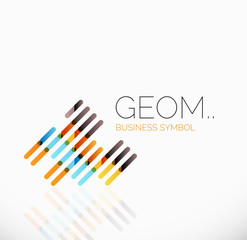 Logo, linear abstract geometric icon