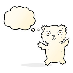 cartoon polar bear with thought bubble