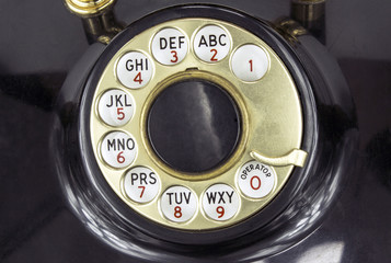 The Dial of a Rotary Dial Phone