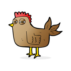 cartoon sly hen