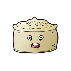 cartoon pie with face