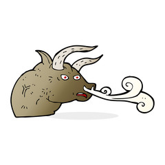 cartoon bull head