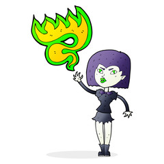 cartoon halloween vampire girl