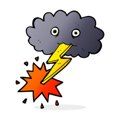 cartoon storm cloud