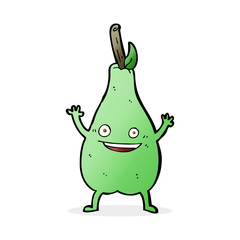 cartoon happy pear