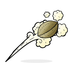 cartoon thrown football