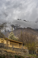 Hunza valley with Blossom in Pakistan