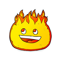 cartoon happy fire